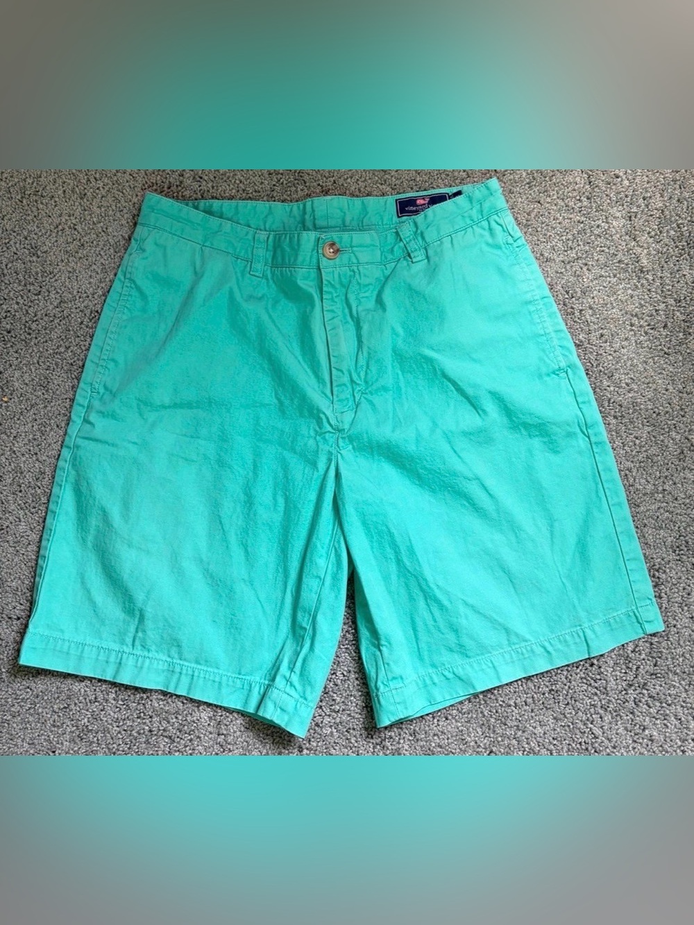 Vineyard Vines Club Shorts Mens Size 32 Teal ChinoPreppy Beachy Nautical Cotton